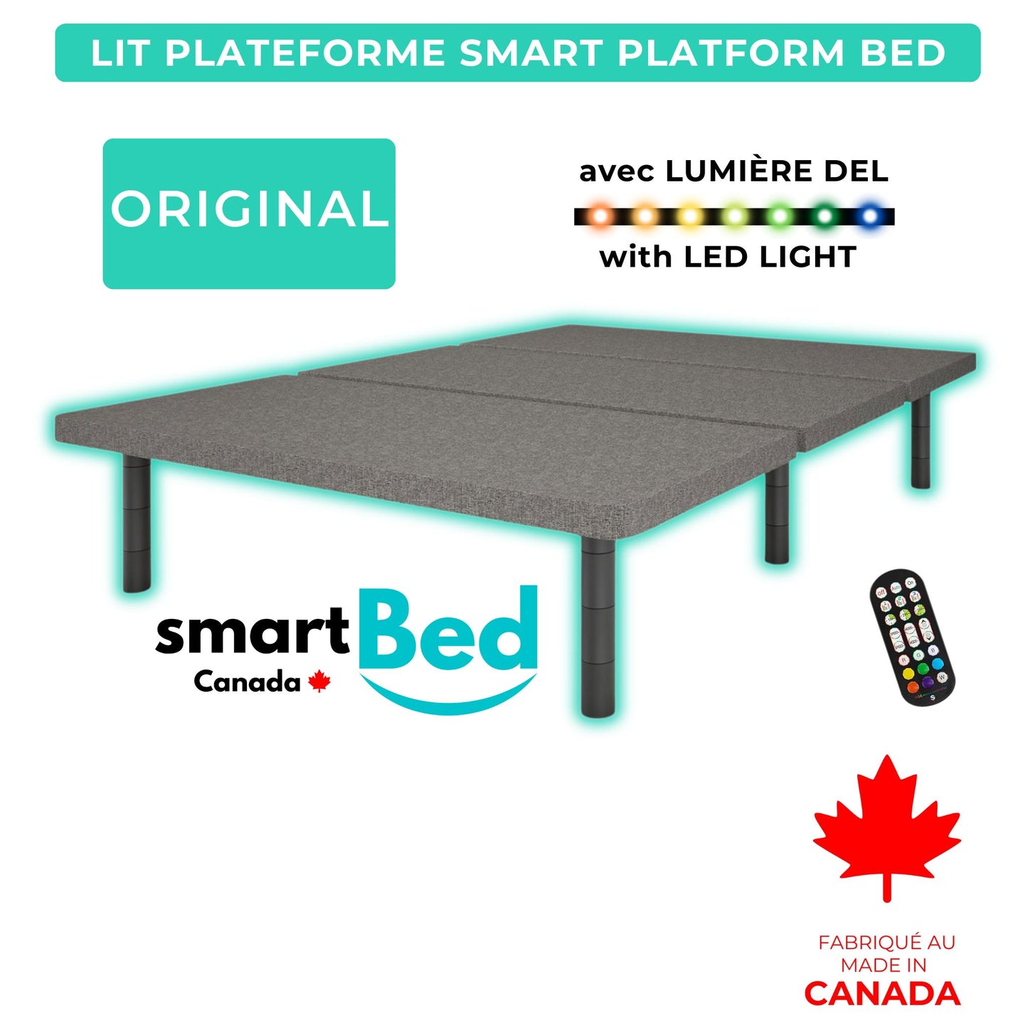Lit Smart Original 100$ DE RABAIS Produit Local ❤️ Fabriqué au Canada