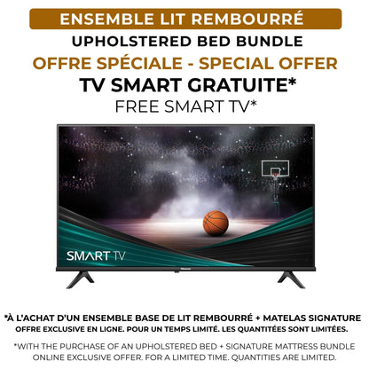 Ensemble Lit Rembourré: Base de Lit + Matelas Signature ÉCONOMISEZ 500$