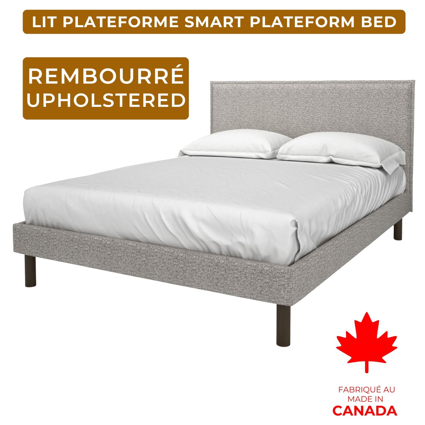 Ensemble Lit Rembourré: Base de Lit + Matelas Signature ÉCONOMISEZ 500$