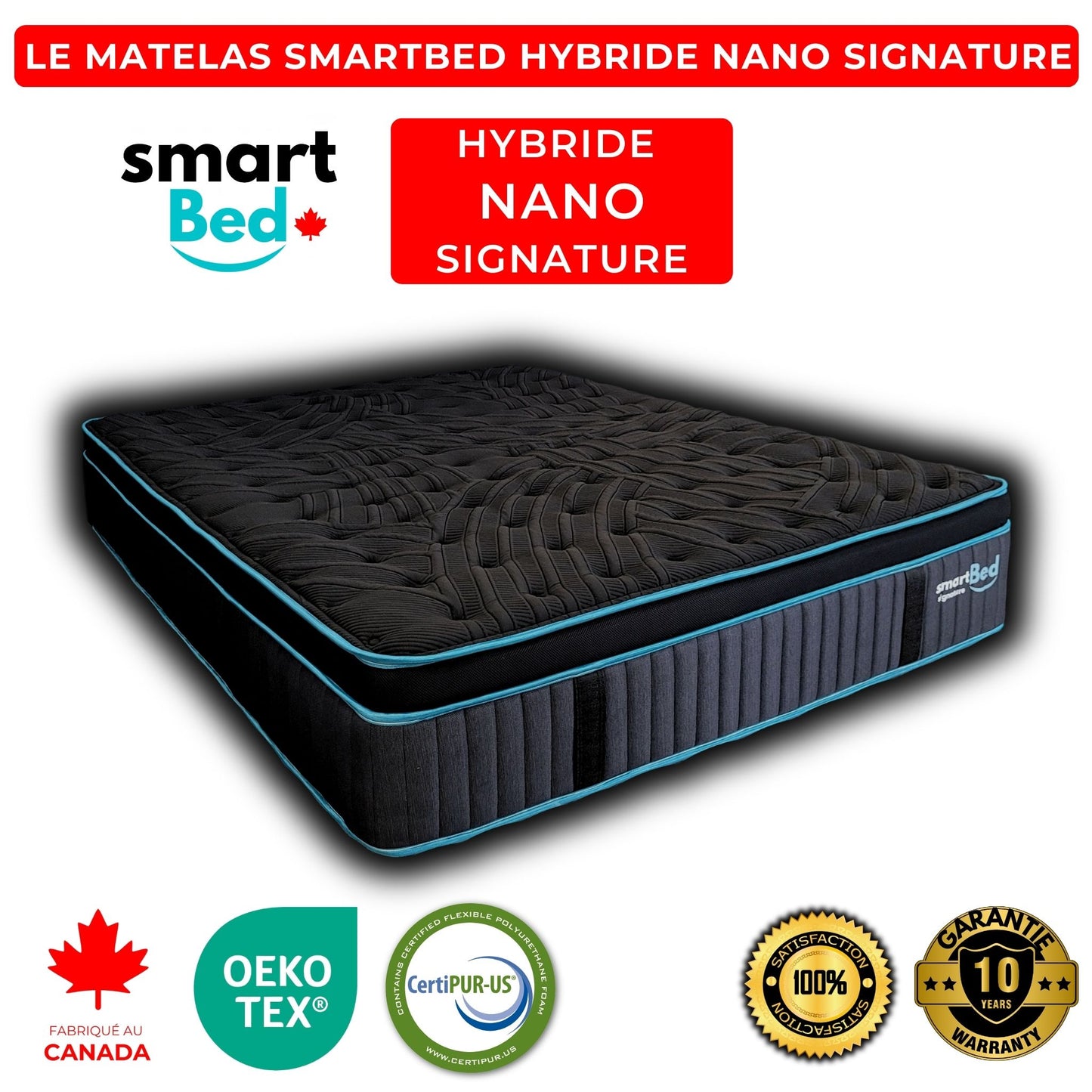 Le Matelas SmartBed Hybride Nano Signature