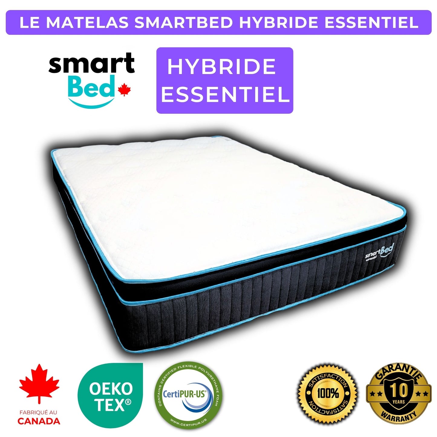 Le Matelas SmartBed Hybride Essentiel