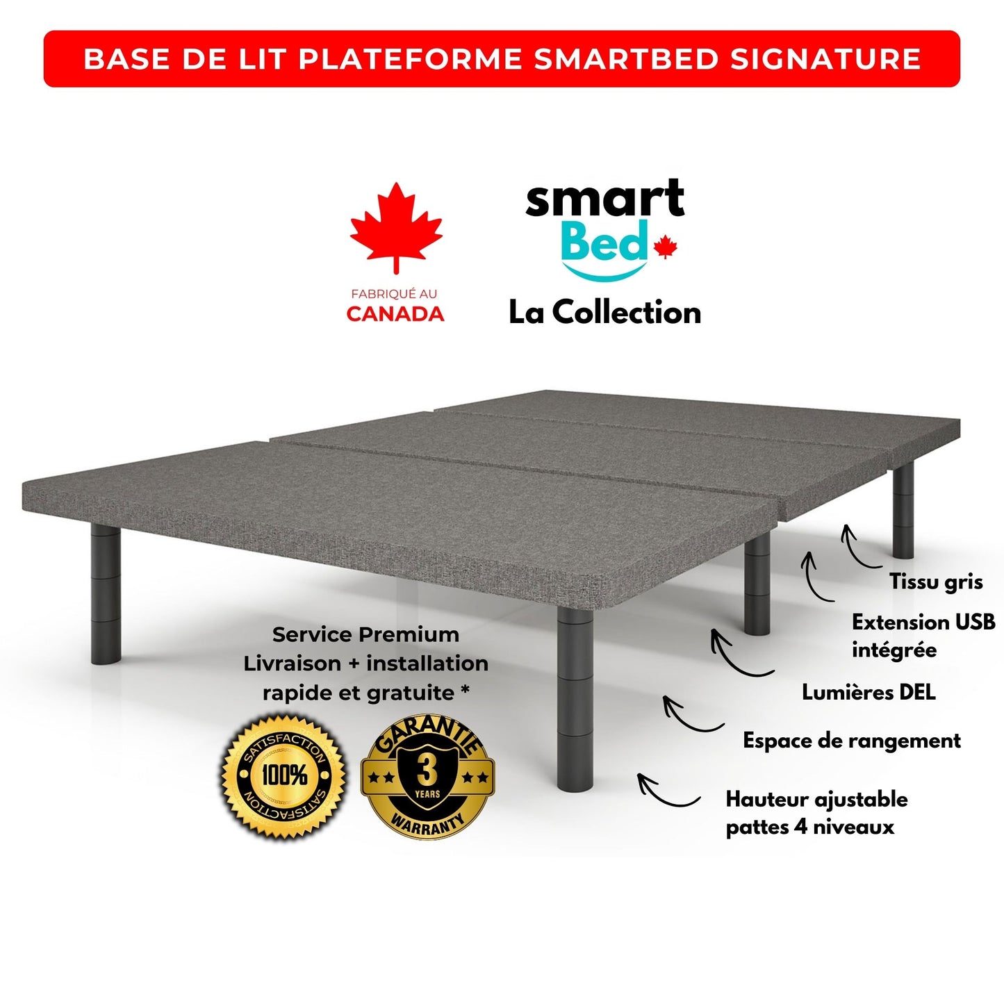 Base de Lit Plateforme SmartBed Signature